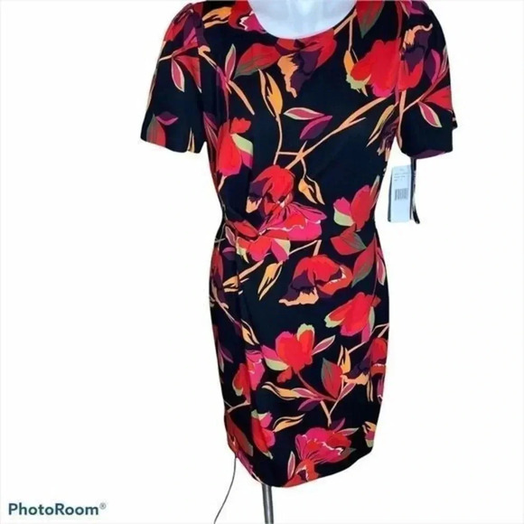 Julia Jordan printed side Twist dress - Picture 3 of 16